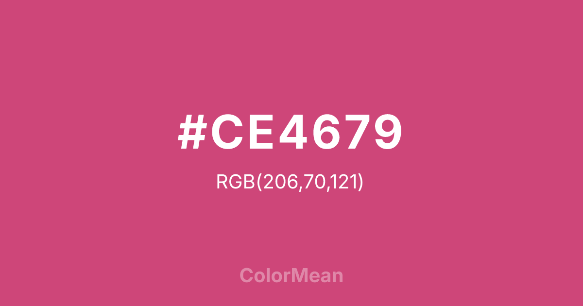 #CE4679 color swatch