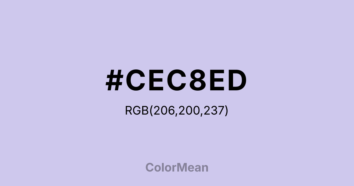 #CEC8ED color swatch