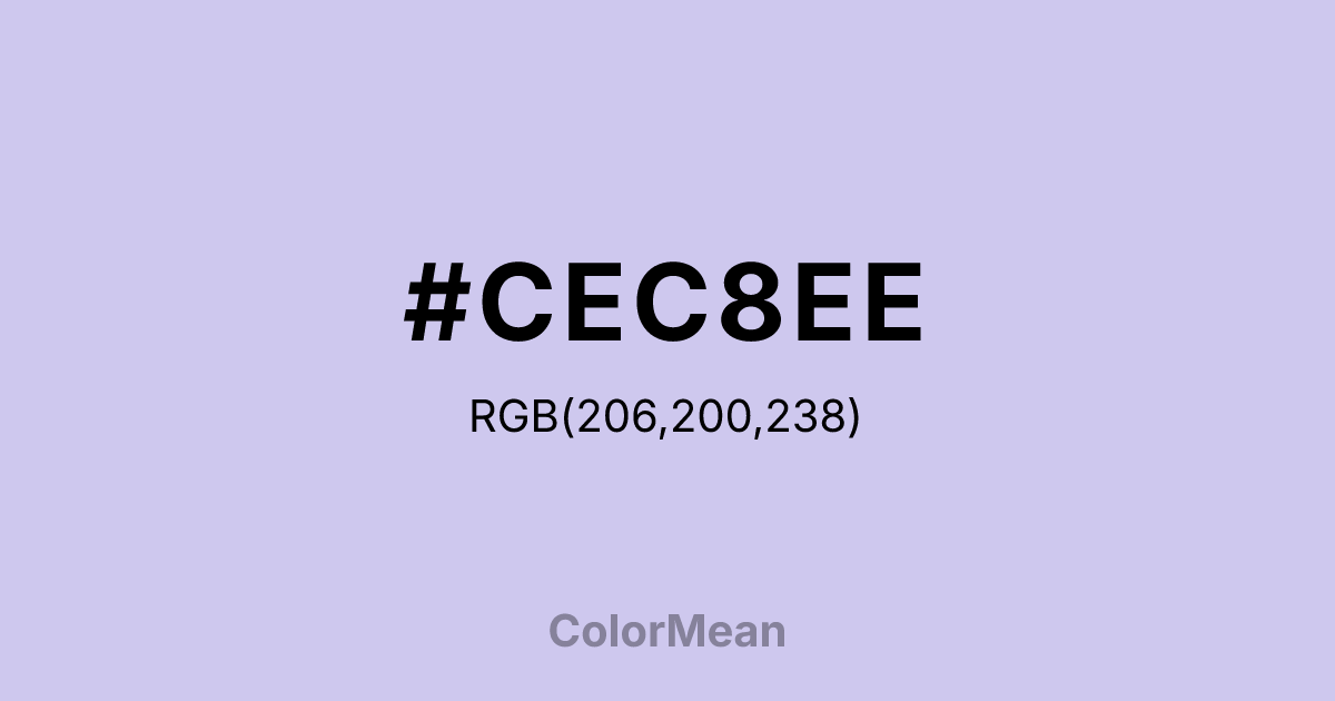 #CEC8EE color swatch