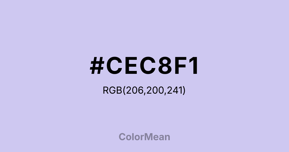 #CEC8F1 color swatch