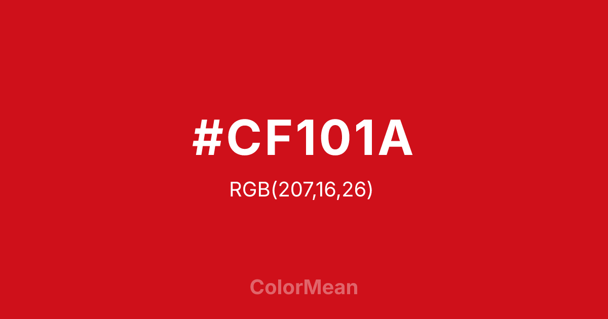 #CF101A color swatch