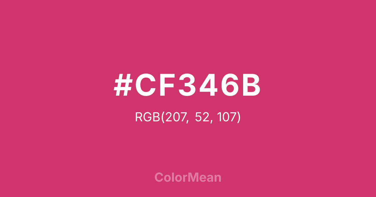 #CF346B color swatch