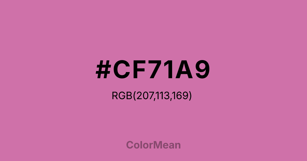 #CF71A9 color swatch