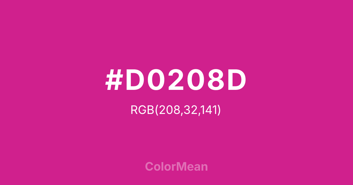 #D0208D color swatch