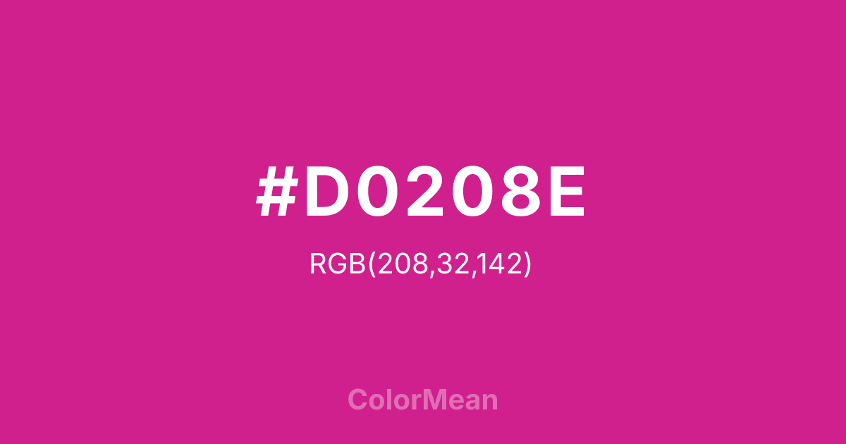 #D0208E color swatch