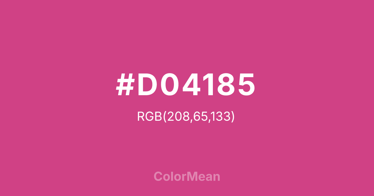 #D04185 color swatch