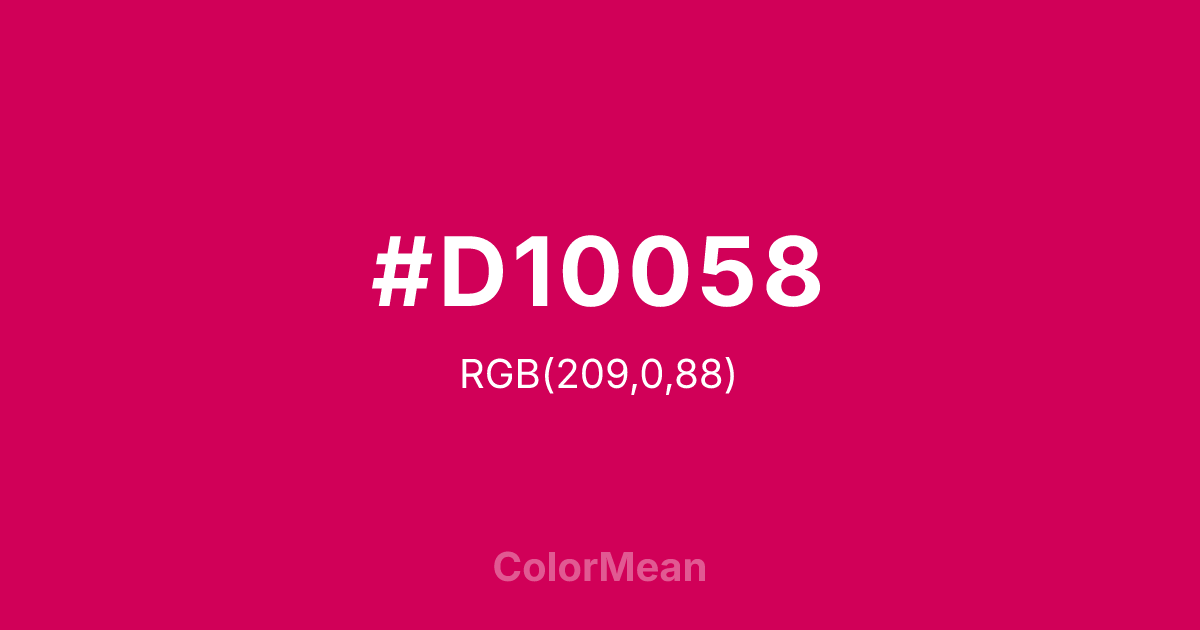 #D10058 color swatch