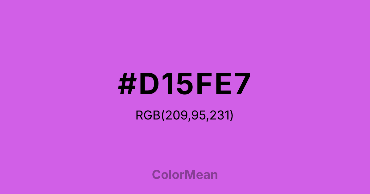 #D15FE7 color swatch