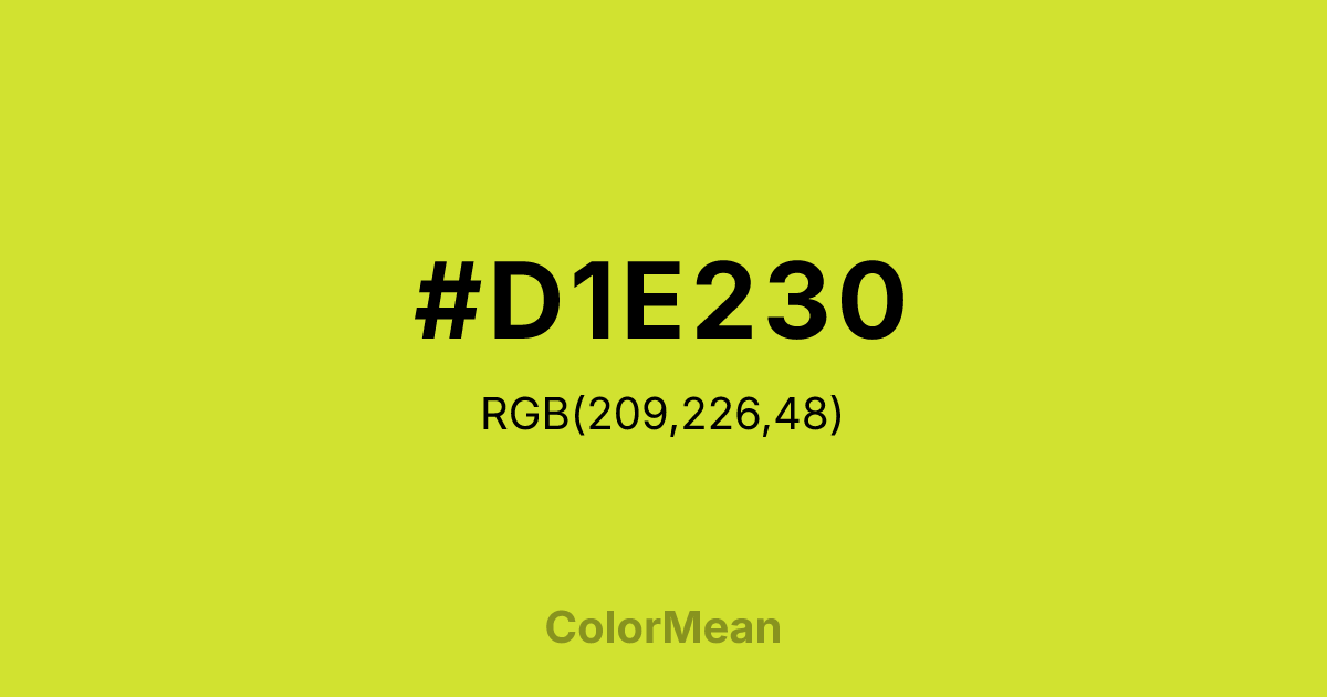 #D1E230 color swatch