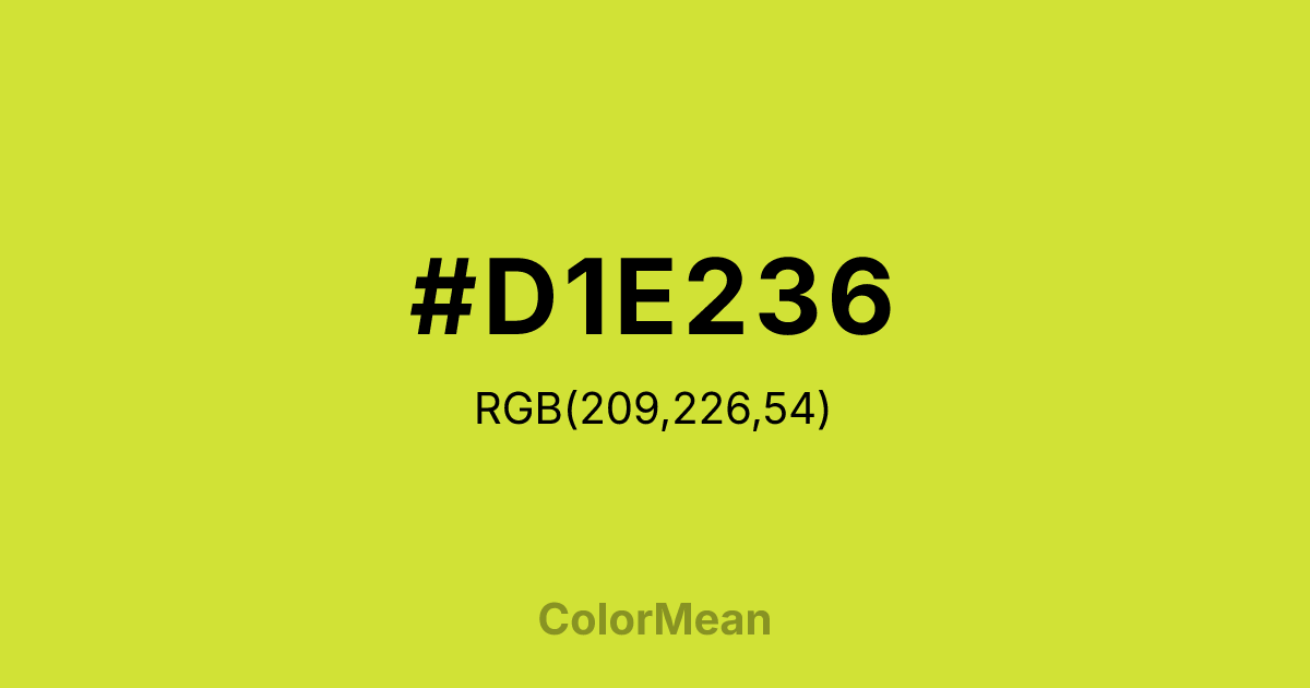 #D1E236 color swatch