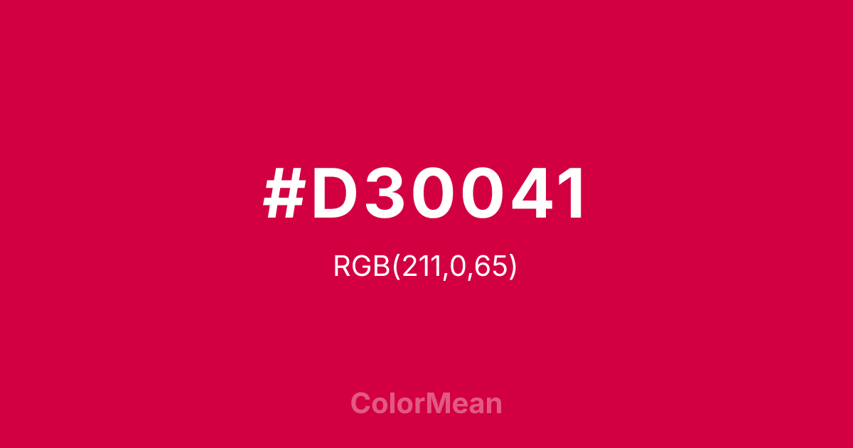 #D30041 color swatch
