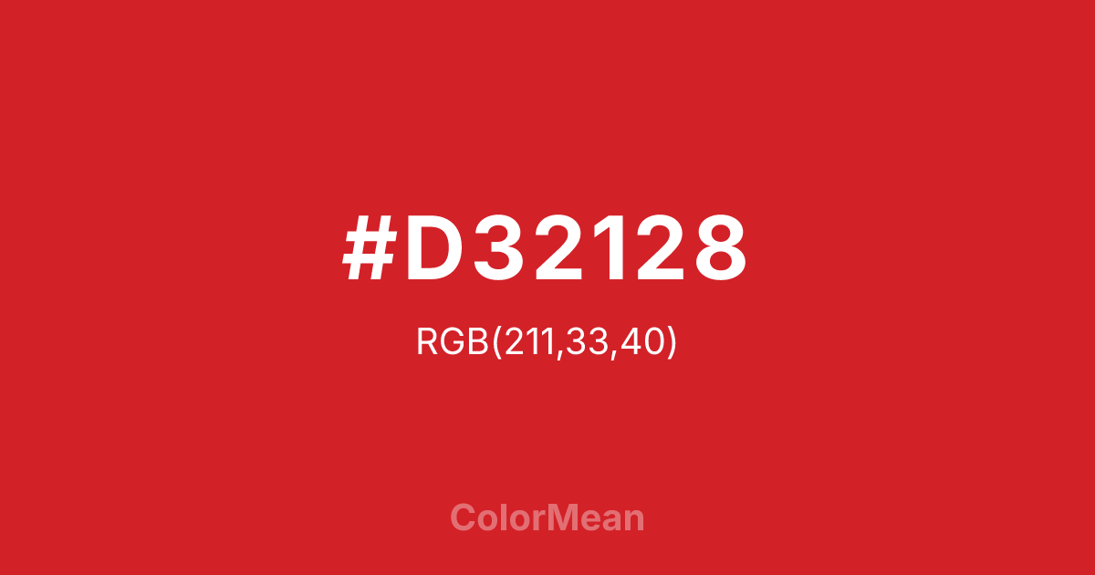 #D32128 color swatch