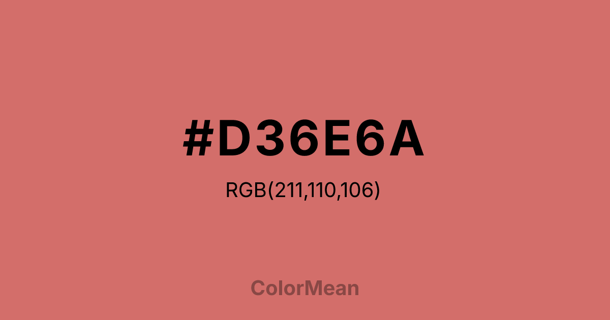 #D36E6A color swatch