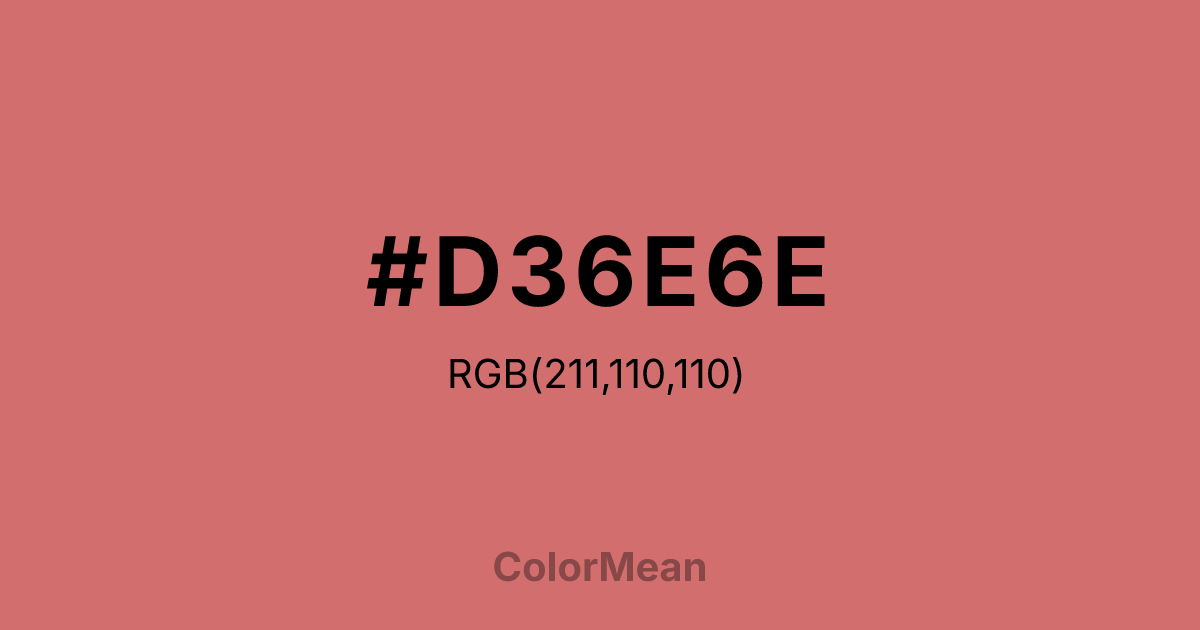 #D36E6E color swatch