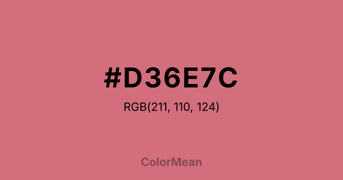 #D36E7C color swatch