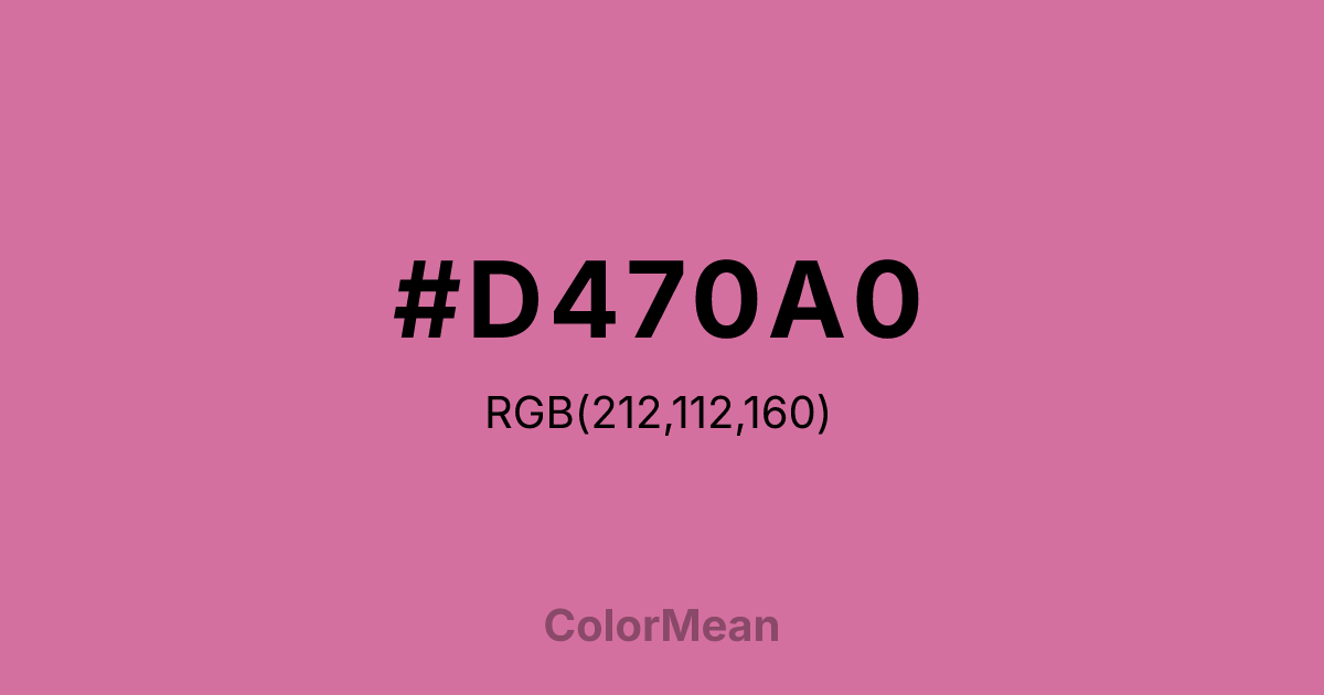 #D470A0 color swatch