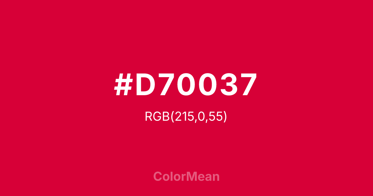 #D70037 color swatch