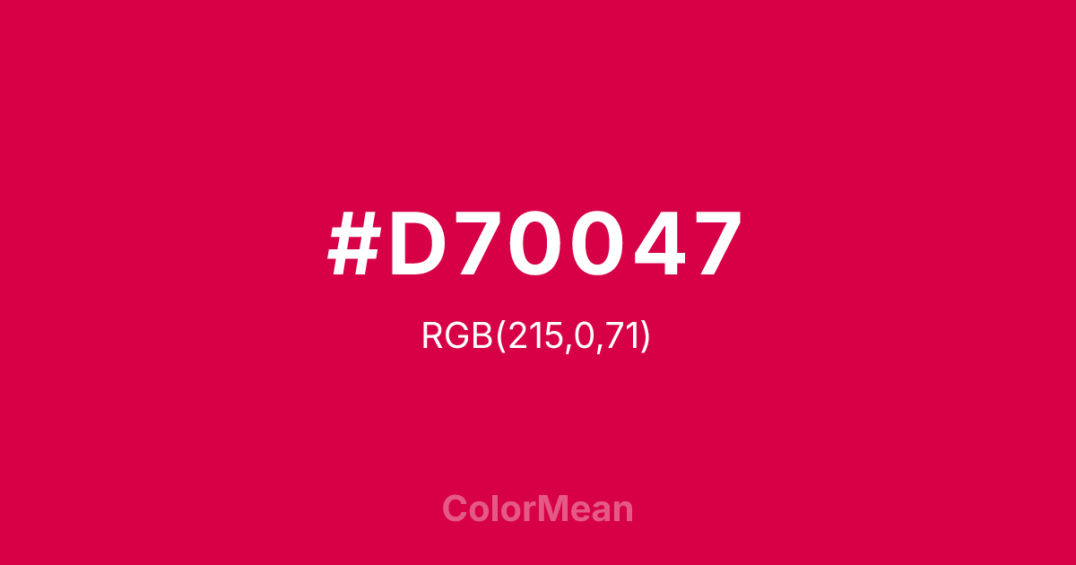 #D70047 color swatch