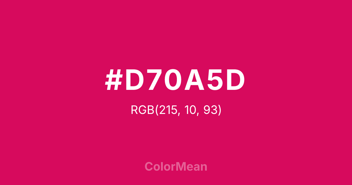 #D70A5D color swatch