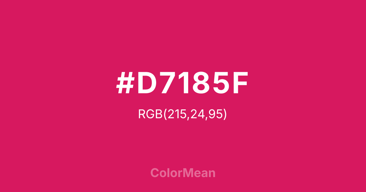 #D7185F color swatch