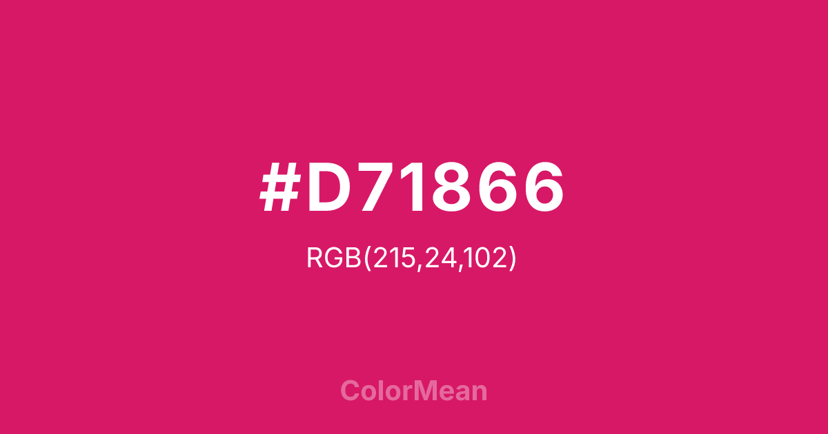 #D71866 color swatch