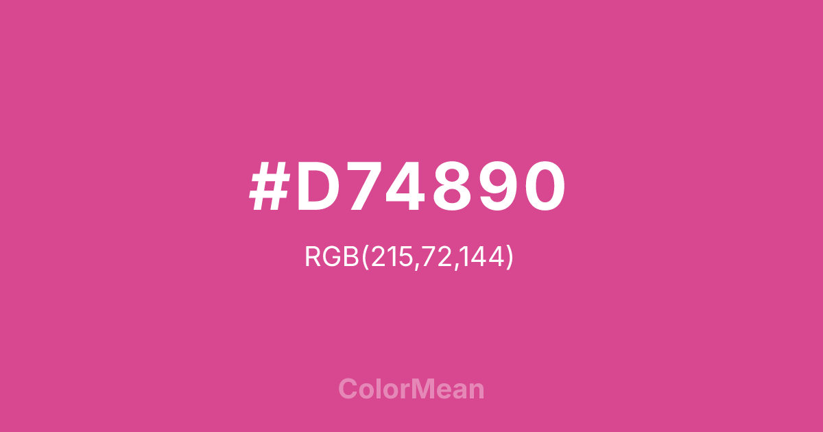 #D74890 color swatch