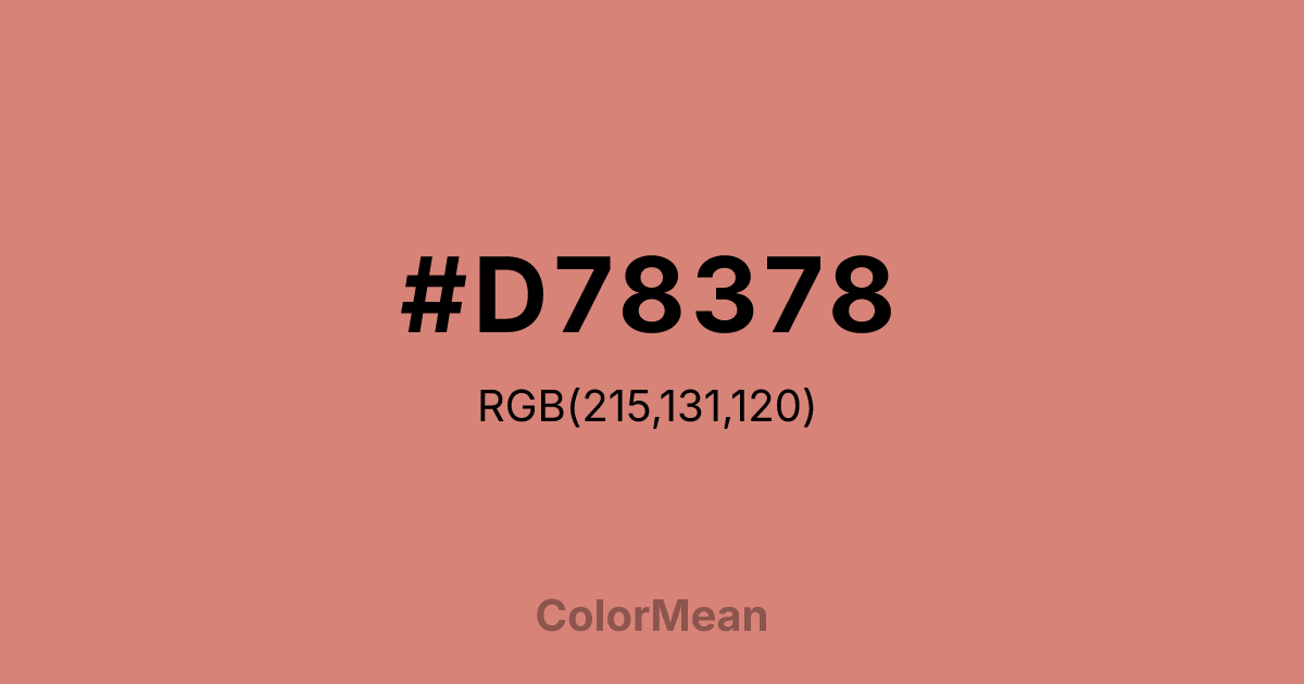#D78378 color swatch