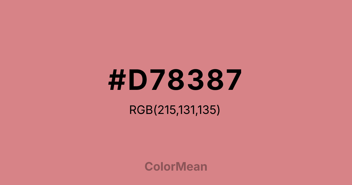 #D78387 color swatch
