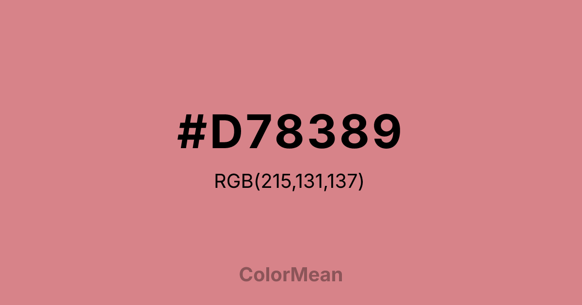 #D78389 color swatch