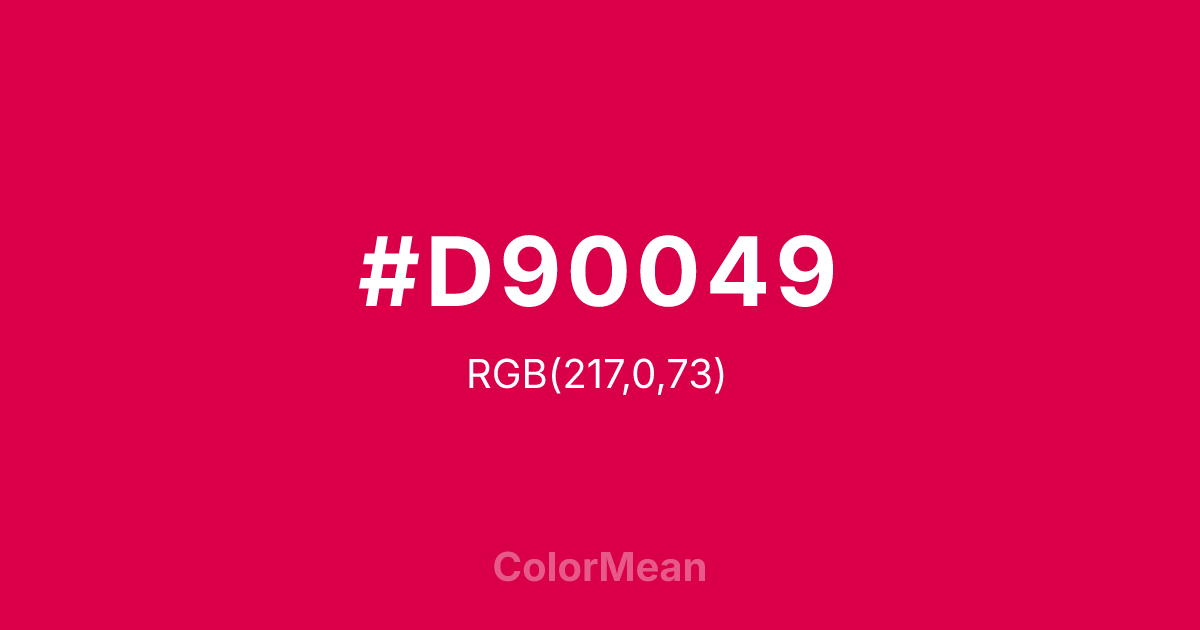 #D90049 color swatch