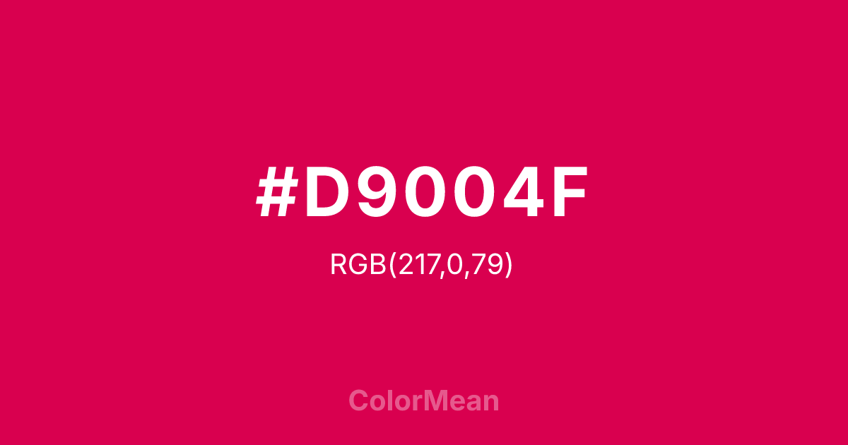 #D9004F color swatch