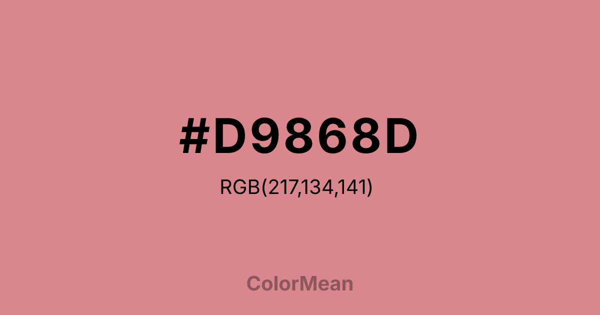 #D9868D color swatch
