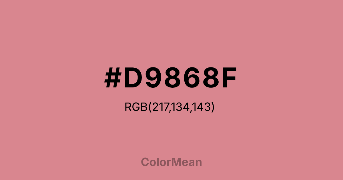 #D9868F color swatch