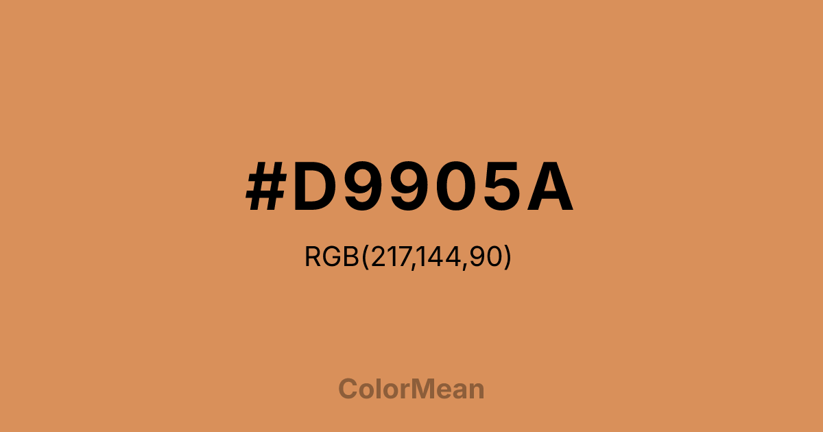 #D9905A color swatch