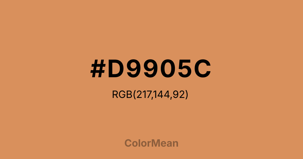 #D9905C color swatch