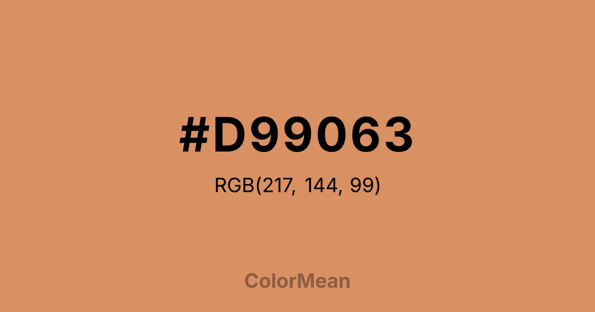 #D99063 color swatch