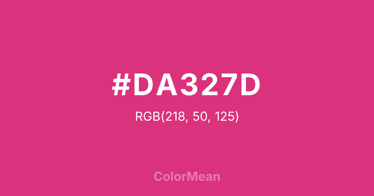 #DA327D color swatch