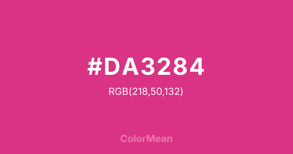 #DA3284 color swatch