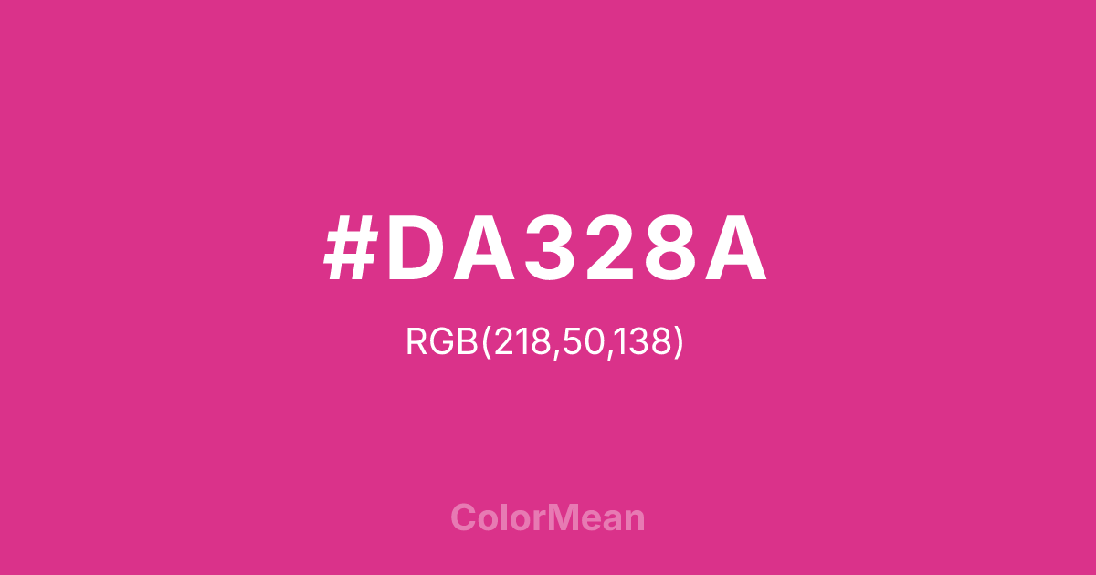 #DA328A color swatch