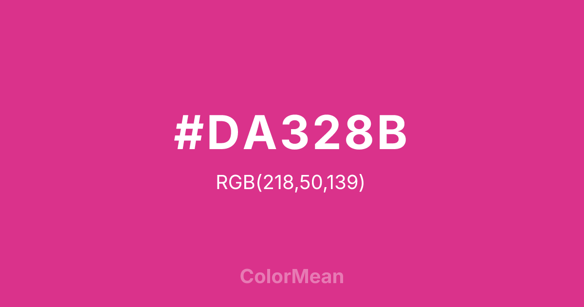 #DA328B color swatch