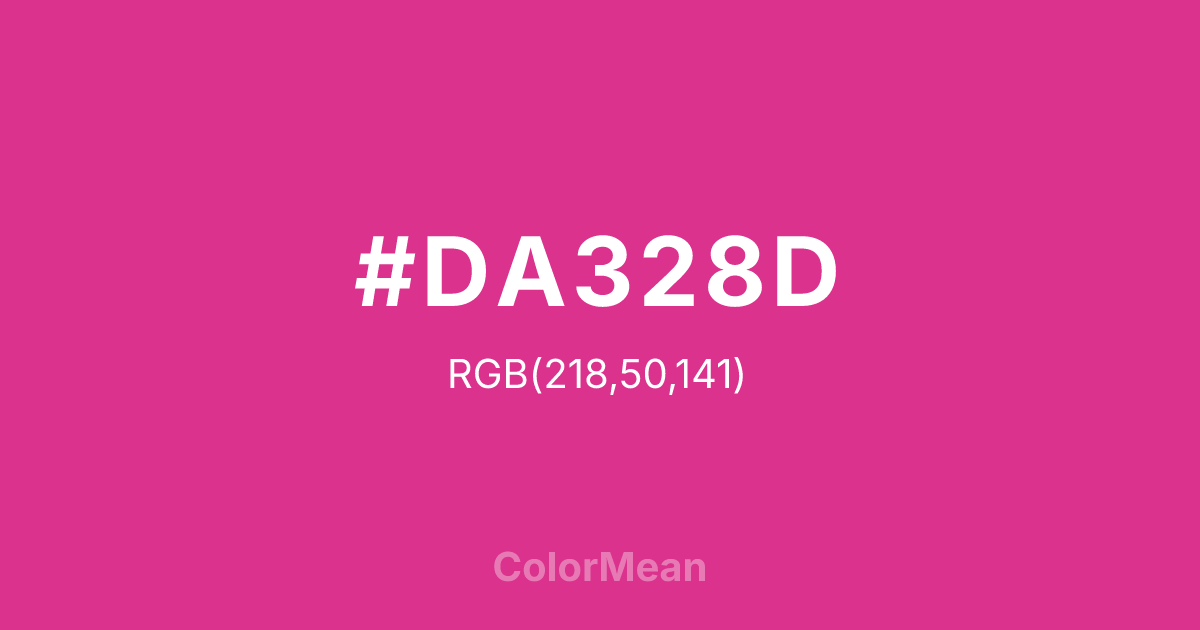 #DA328D color swatch