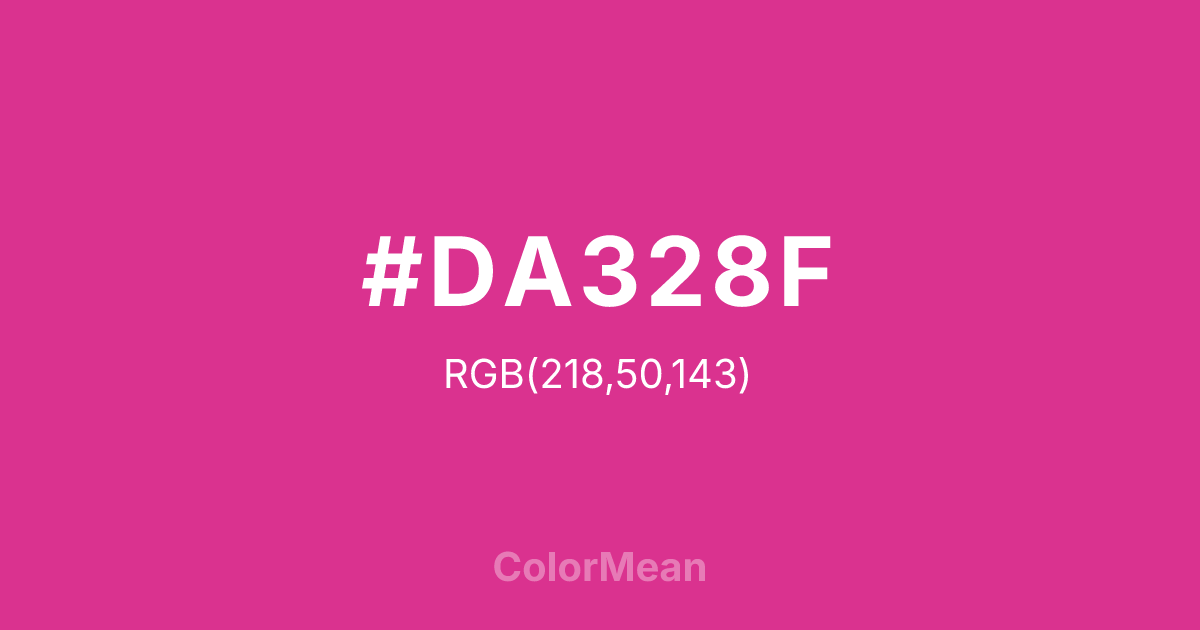 #DA328F color swatch