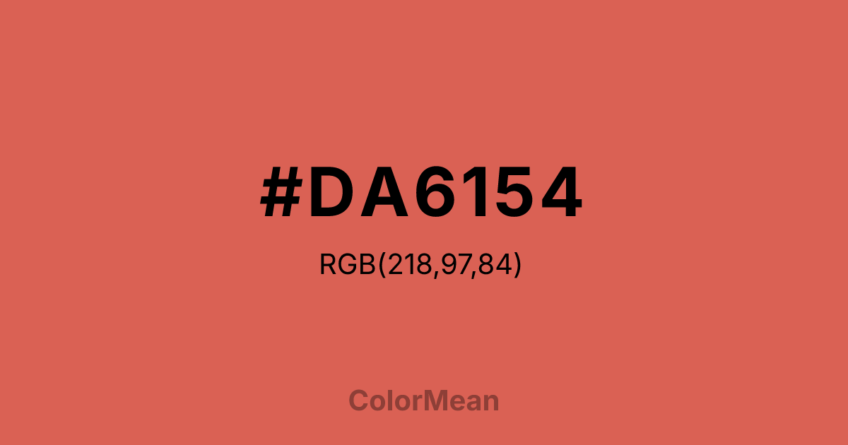 #DA6154 color swatch