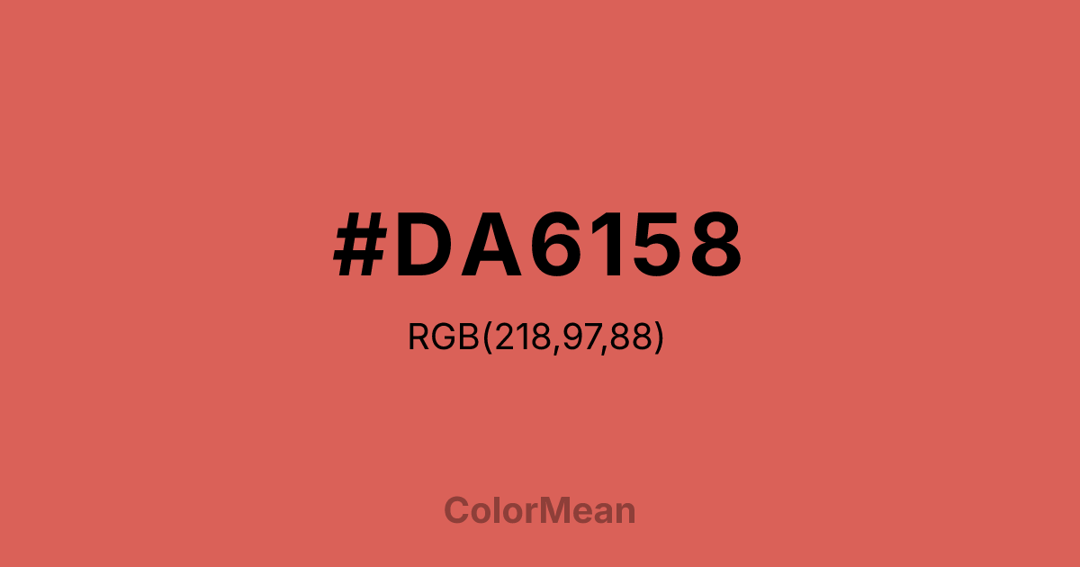 #DA6158 color swatch