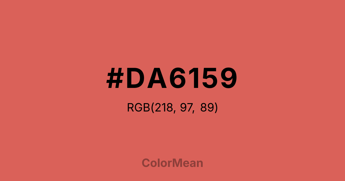 #DA6159 color swatch