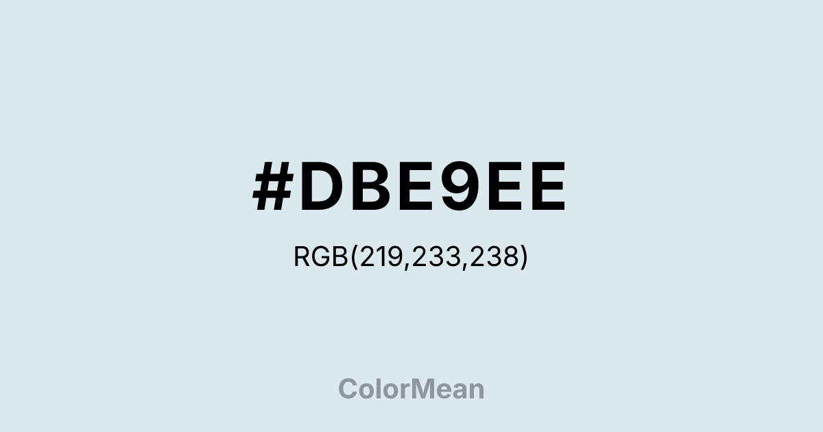 #DBE9EE color swatch