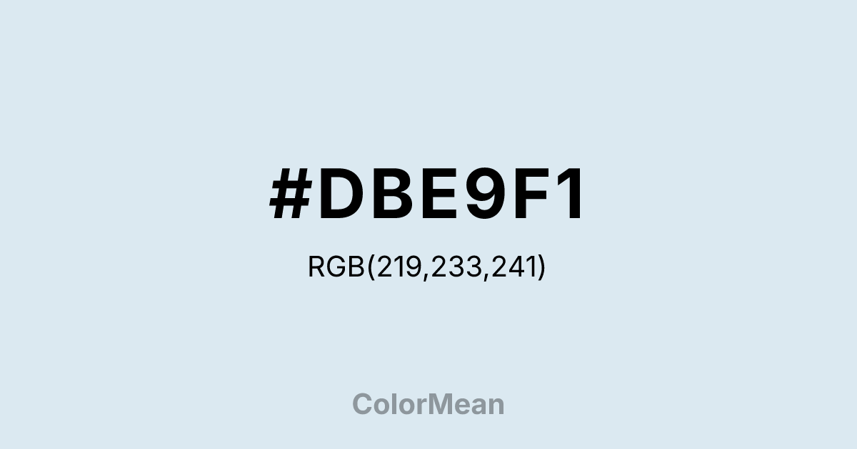 #DBE9F1 color swatch