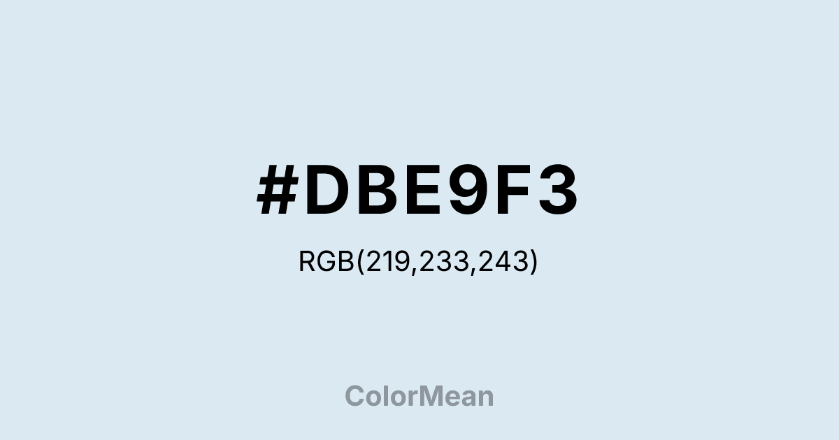 #DBE9F3 color swatch