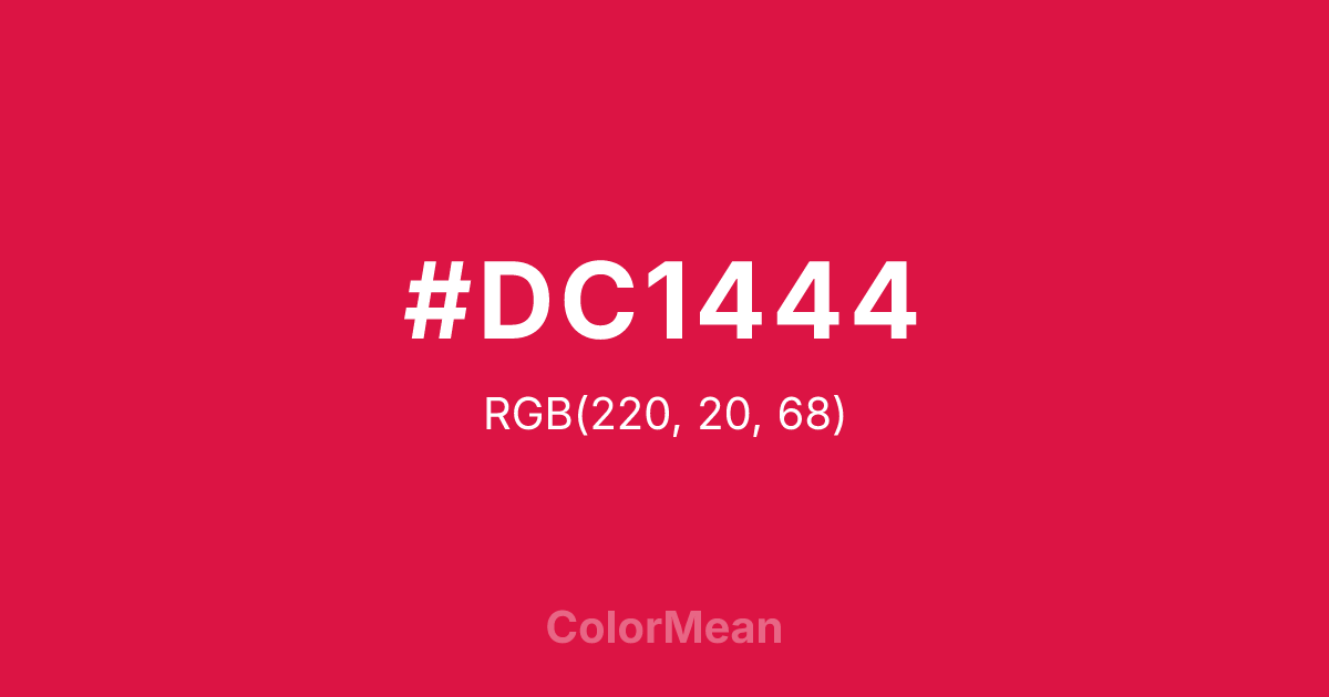 #DC1444 color swatch