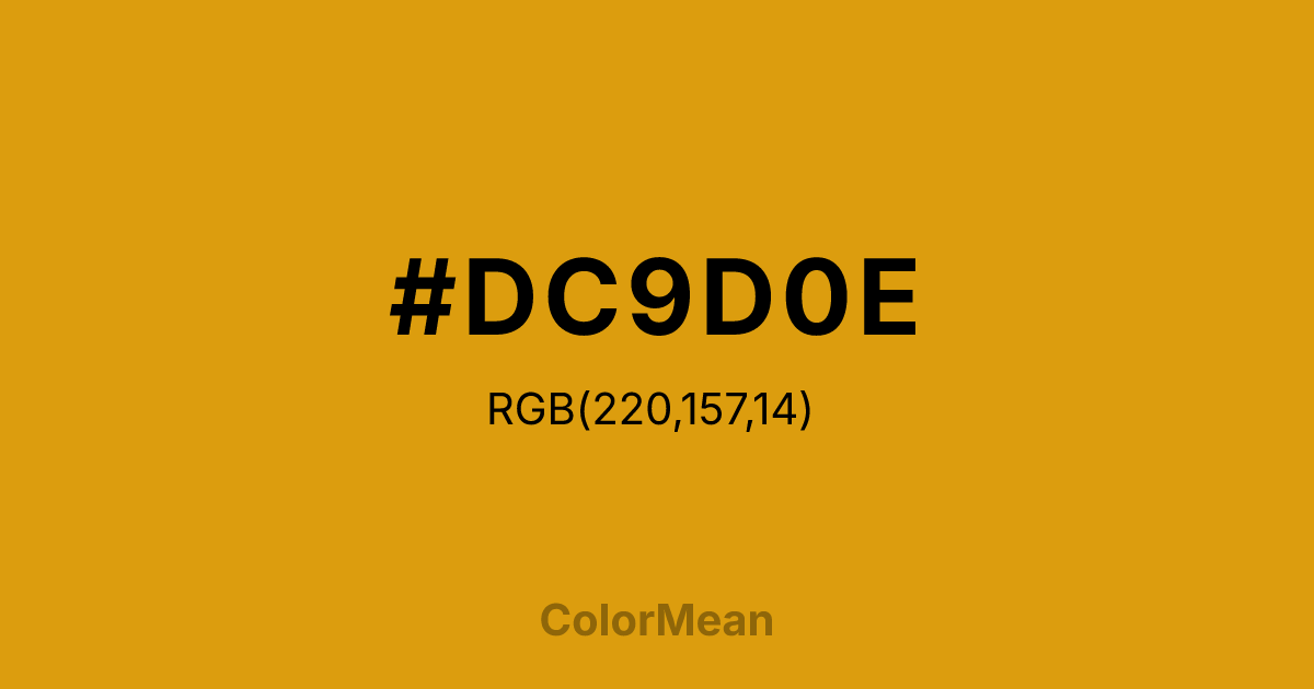 #DC9D0E color swatch